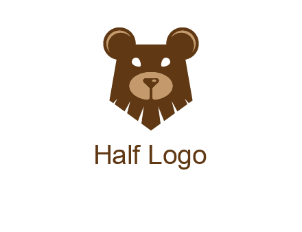 grizzly bear face animal logo