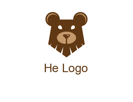 grizzly bear face animal logo
