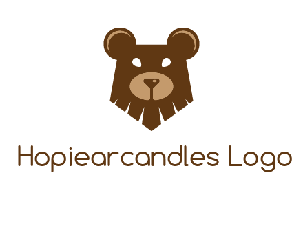 grizzly bear face animal logo