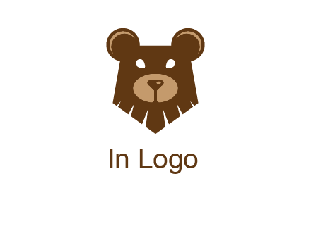 grizzly bear face animal logo