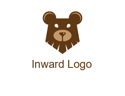 grizzly bear face animal logo