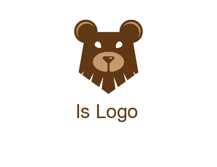 grizzly bear face animal logo