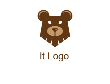 grizzly bear face animal logo