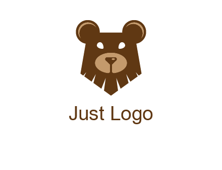 grizzly bear face animal logo