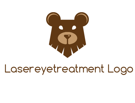 grizzly bear face animal logo