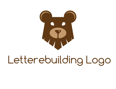 grizzly bear face animal logo