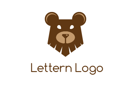 grizzly bear face animal logo