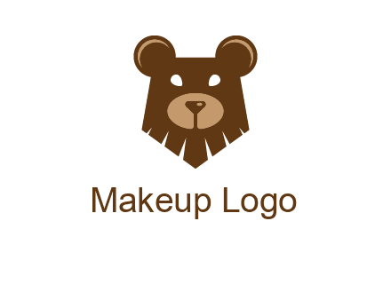 grizzly bear face animal logo