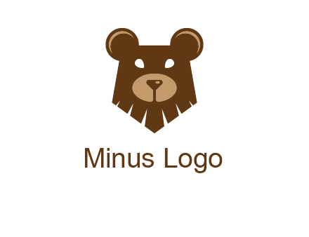 grizzly bear face animal logo