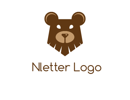 grizzly bear face animal logo