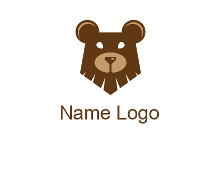 grizzly bear face animal logo