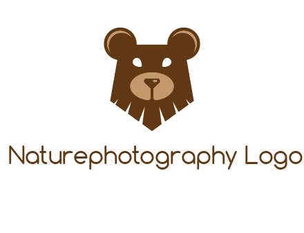 grizzly bear face animal logo