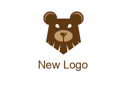 grizzly bear face animal logo