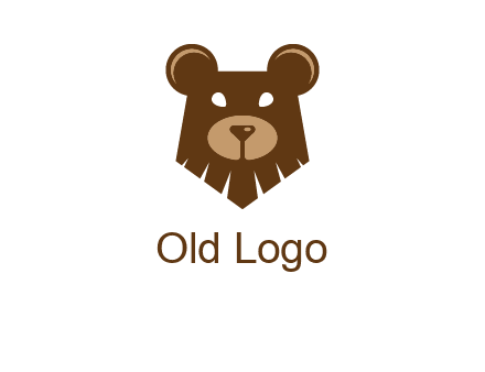 grizzly bear face animal logo