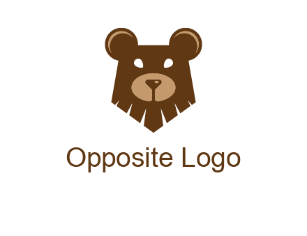 grizzly bear face animal logo
