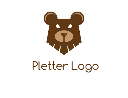 grizzly bear face animal logo
