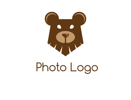 grizzly bear face animal logo