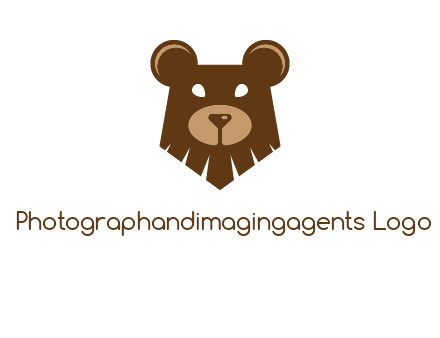 grizzly bear face animal logo