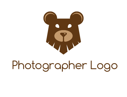 grizzly bear face animal logo
