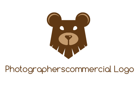 grizzly bear face animal logo