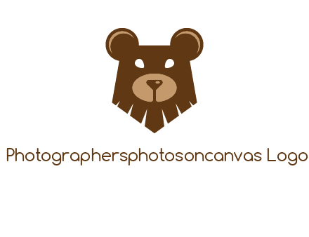 grizzly bear face animal logo