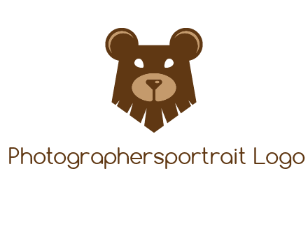 grizzly bear face animal logo