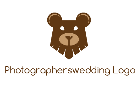 grizzly bear face animal logo