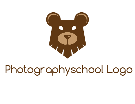 grizzly bear face animal logo