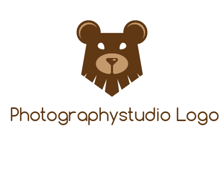grizzly bear face animal logo