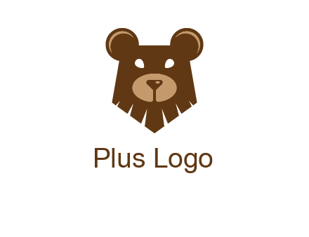 grizzly bear face animal logo