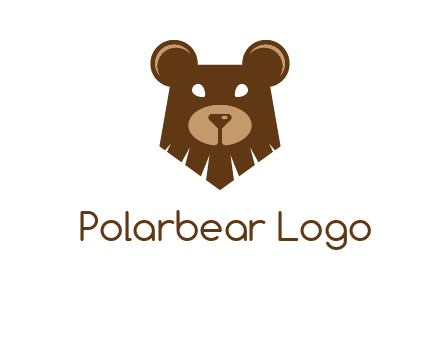 grizzly bear face animal logo