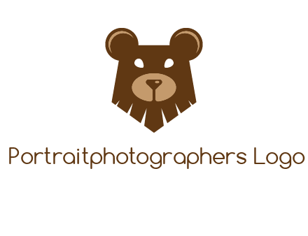 grizzly bear face animal logo