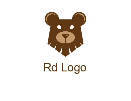 grizzly bear face animal logo