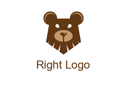 grizzly bear face animal logo