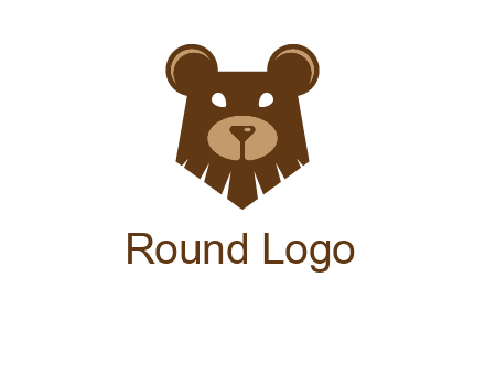 grizzly bear face animal logo