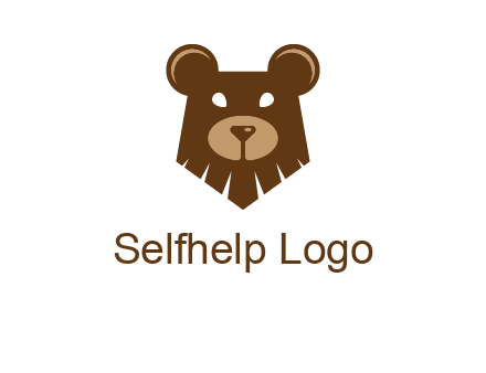 grizzly bear face animal logo