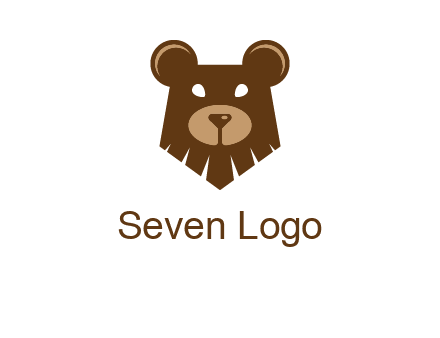 grizzly bear face animal logo