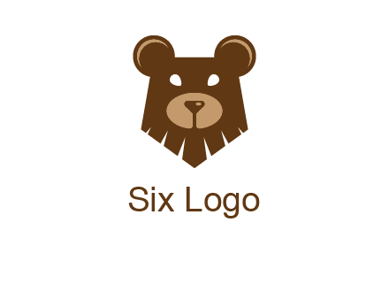 grizzly bear face animal logo
