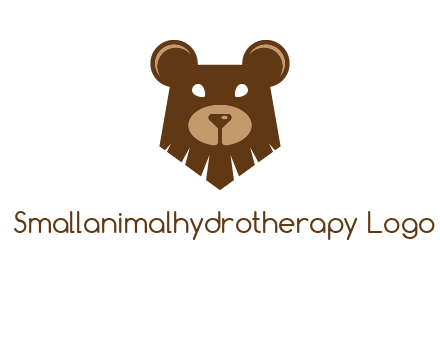 grizzly bear face animal logo