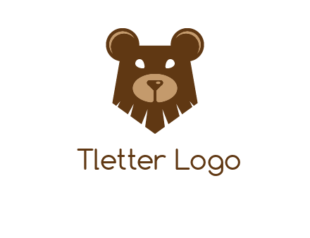 grizzly bear face animal logo