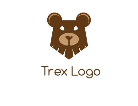 grizzly bear face animal logo