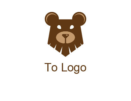 grizzly bear face animal logo