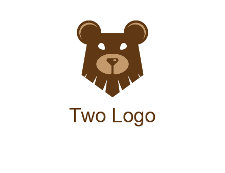 grizzly bear face animal logo