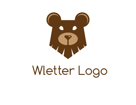 grizzly bear face animal logo