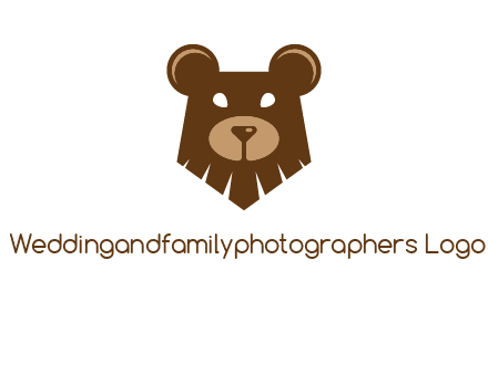 grizzly bear face animal logo