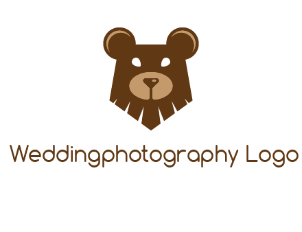 grizzly bear face animal logo