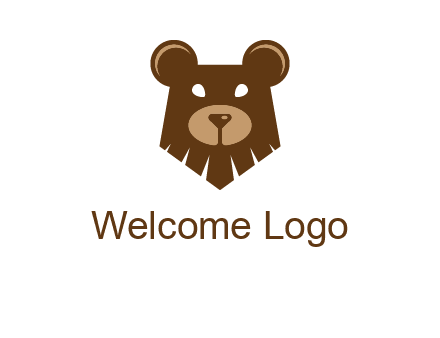 grizzly bear face animal logo