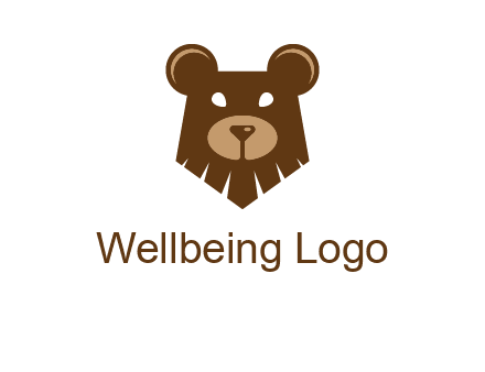 grizzly bear face animal logo