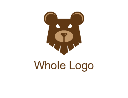 grizzly bear face animal logo