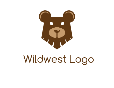 grizzly bear face animal logo